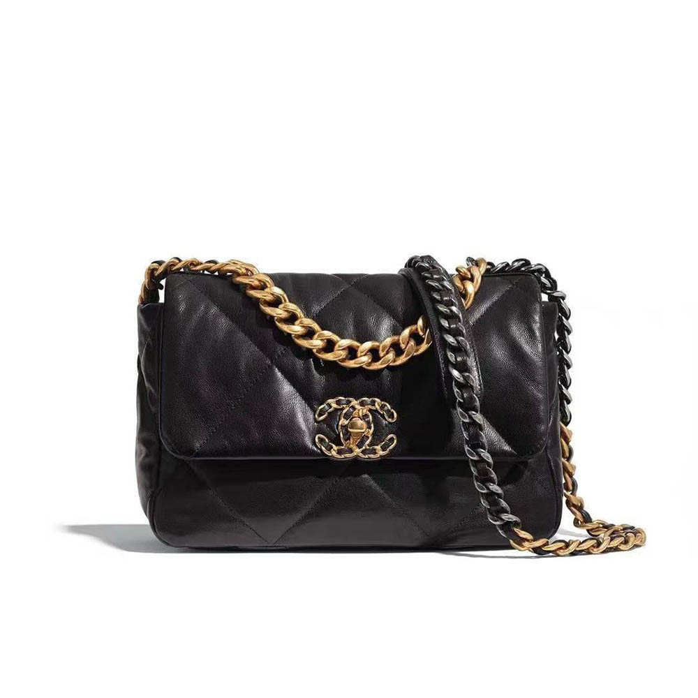 CHANEL 19 Flap Bag Small&Medium Chain Strap Shoulder Bag - Image 1