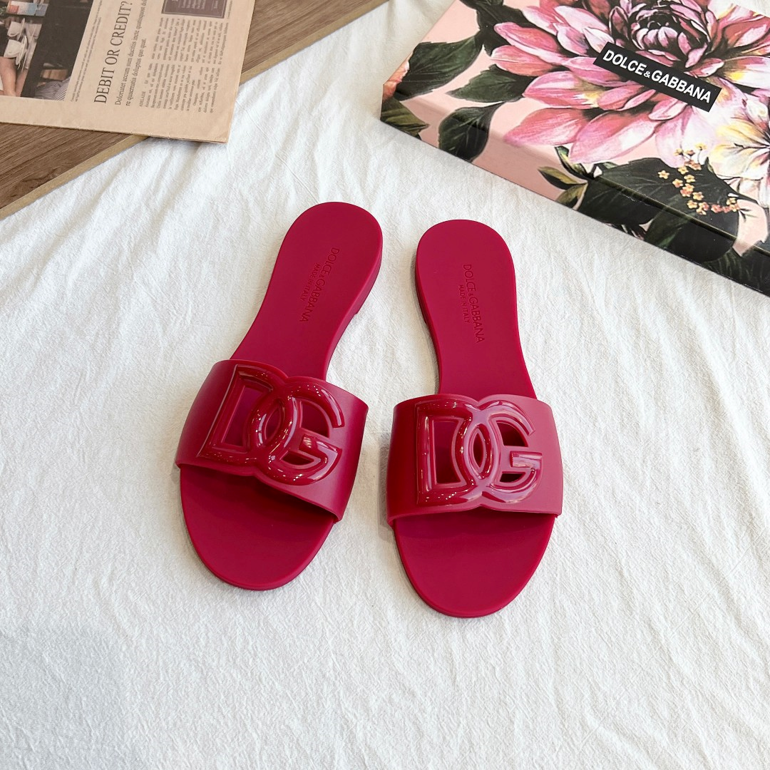 Dolce Gabbana DG Rubber flat Sandals Slide - Image 6