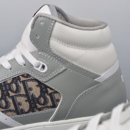Dior B27 Sneakers High-Top Gray (AAA High Quality Version) - Image 8