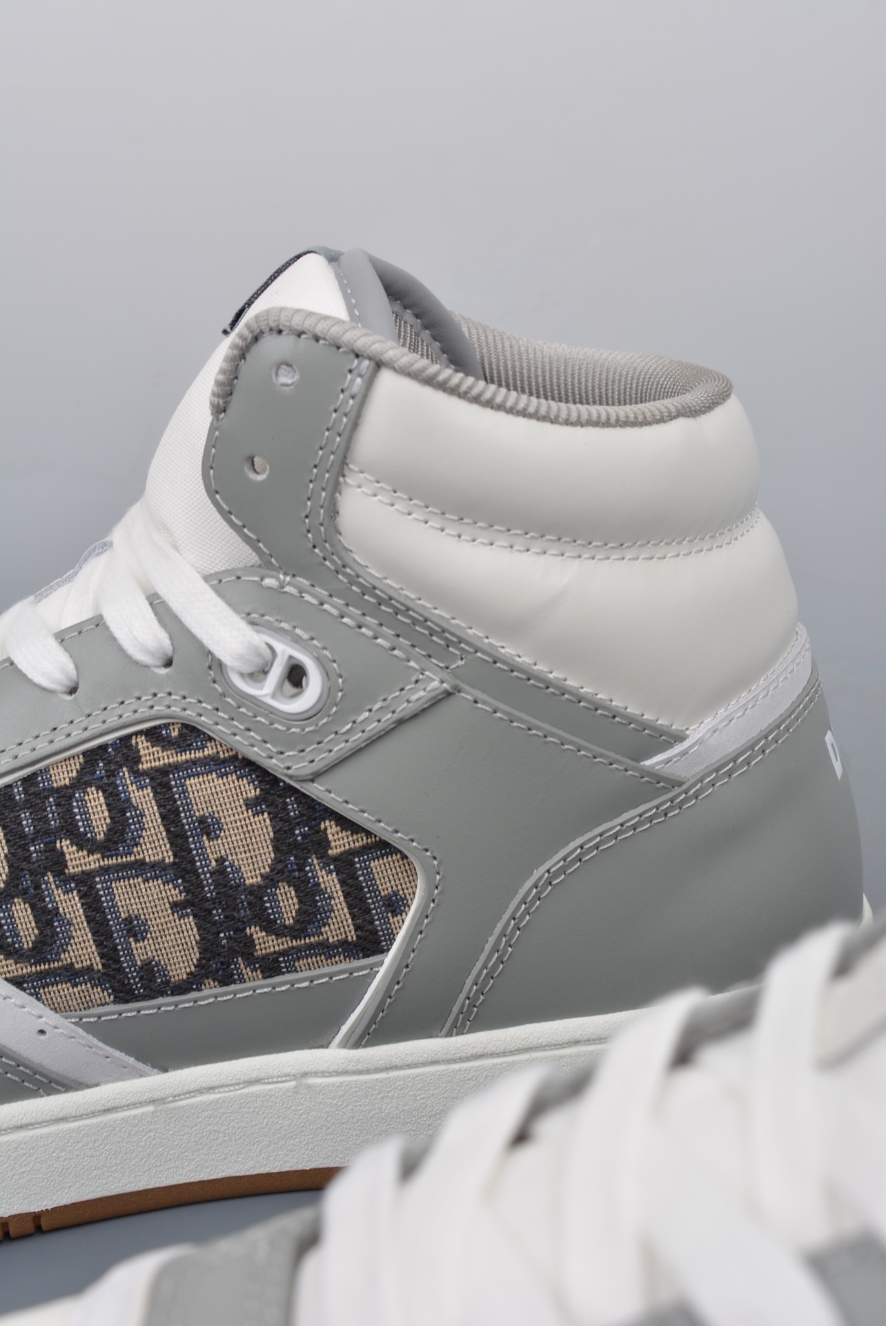 Dior B27 Sneakers High-Top Gray (AAA High Quality Version) - Image 8