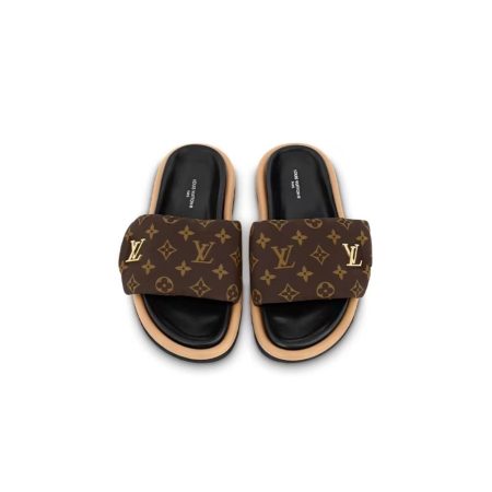 LV Pollow Nylon Velcro Slide Sandal - Image 2