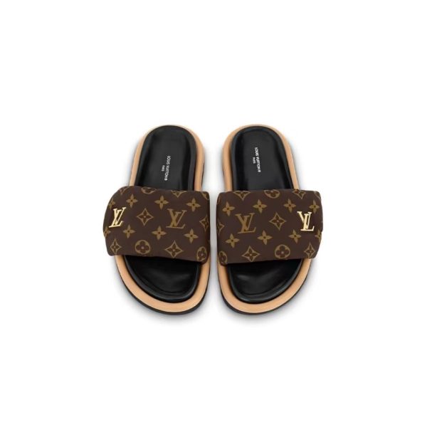 LV Pollow Nylon Velcro Slide Sandal