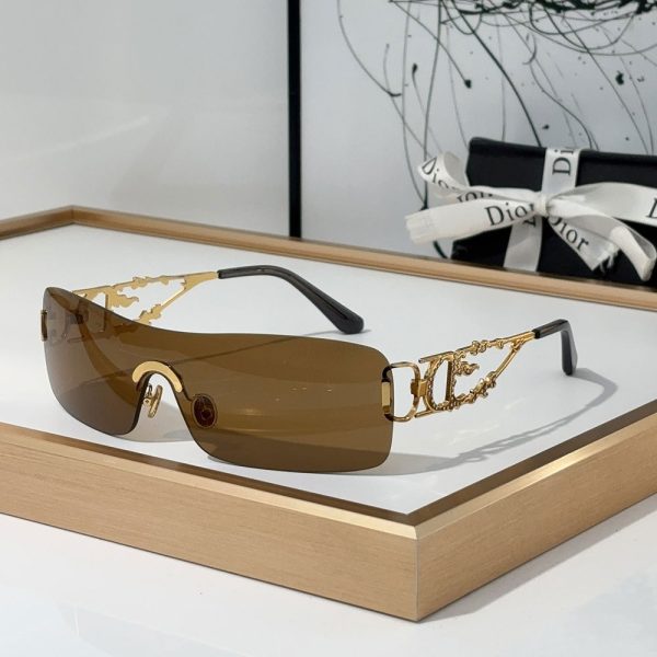 Dior One-piece Rimless Hollow-out Sunglasses  Top quality