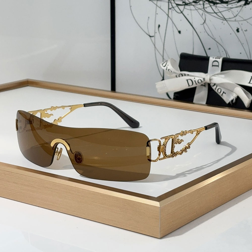 Dior One-piece Rimless Hollow-out Sunglasses  Top quality - Image 1