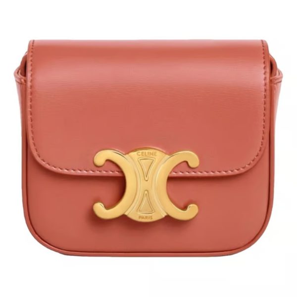 CELINE MINI TRIOMPHE IN SHINY CALFSKIN LYCHEE