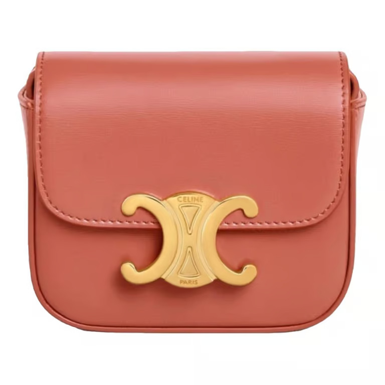 CELINE MINI TRIOMPHE IN SHINY CALFSKIN LYCHEE - Image 2