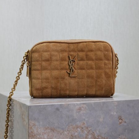 Saint Laurent YSl Suede Cassandre Matelassé Square MiniCamera Bag - Image 2