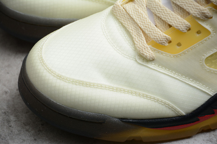 Off-White Air Jordan 5 Sail Fire Red DH8565-100 - Image 19