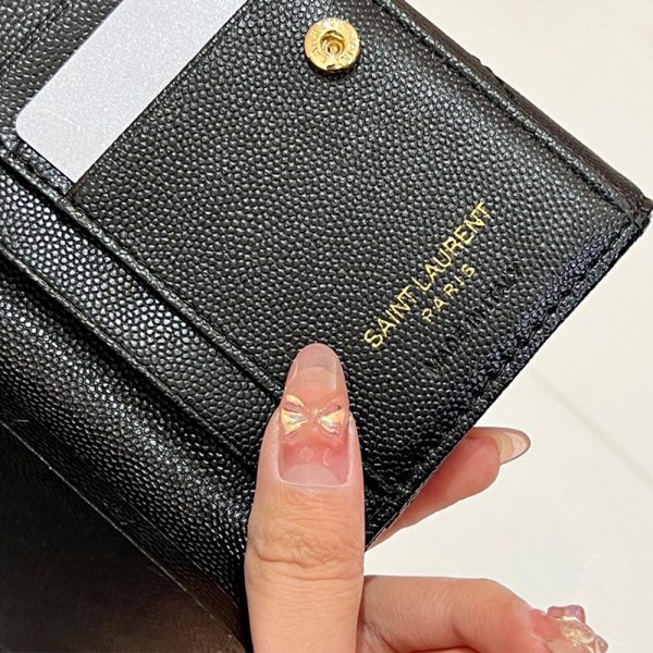 YSL Classic Button Card Holder & Coin Wallet