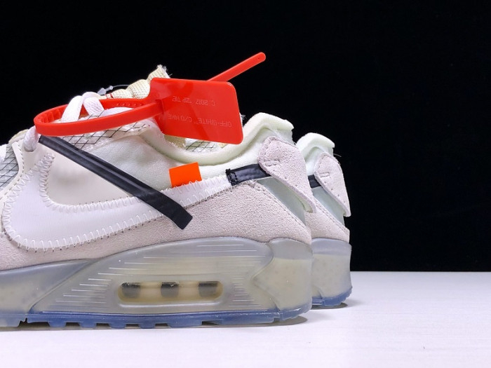 OFF-WHITE x Nike Air Max 90 Sail Muslin Virgil Abloh AA7293-100 - Image 34