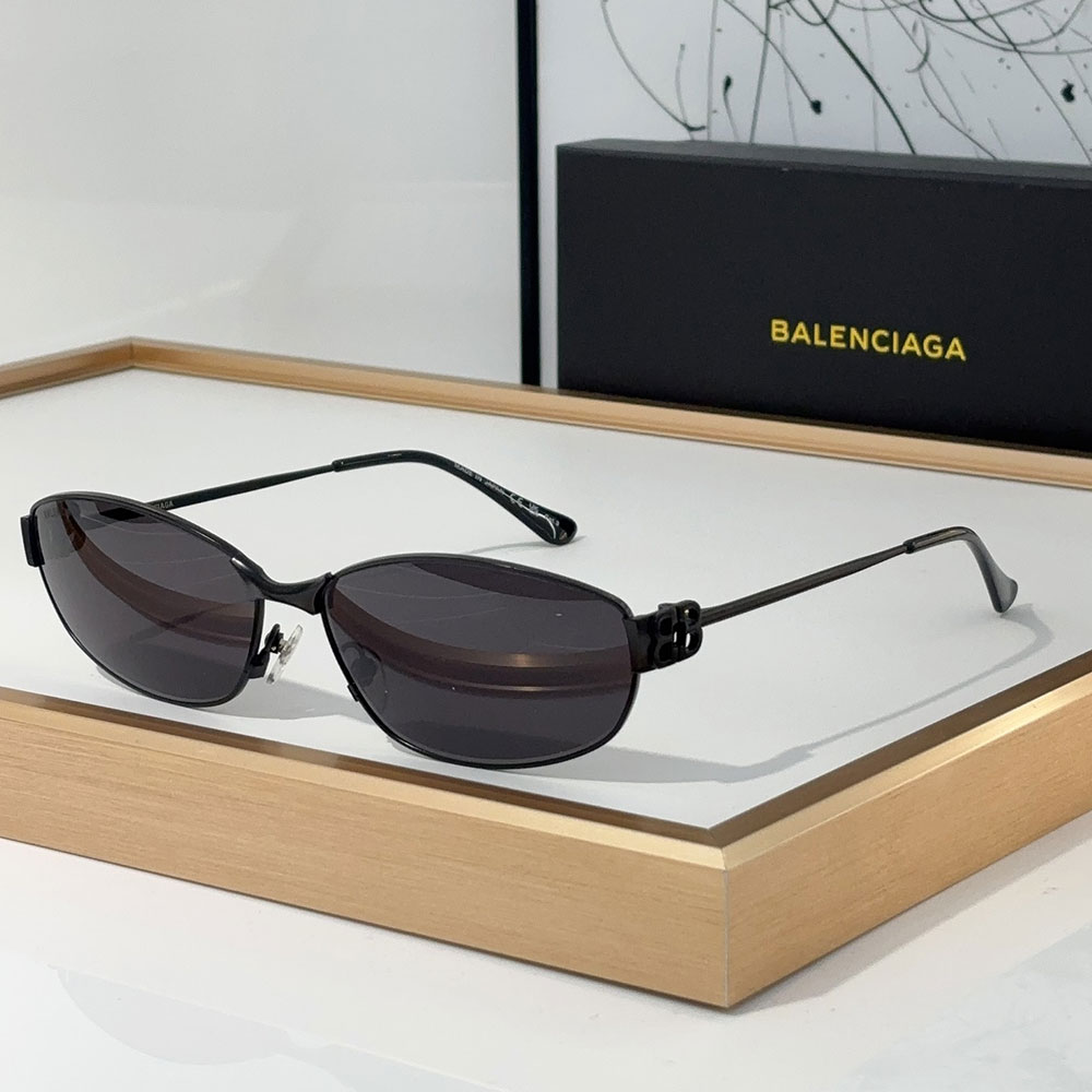 Balenciaga  Metal Mirror leg hollowed Out B Letter Logo   sunglasses Top quality - Image 1