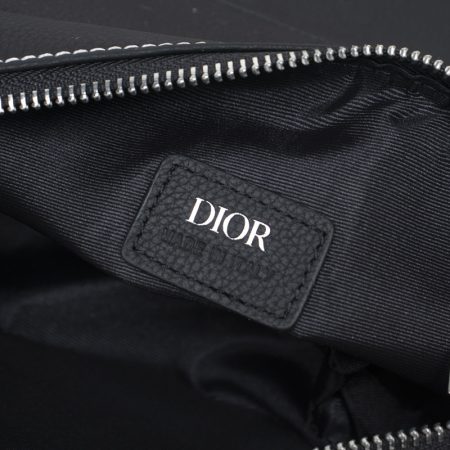 Dior Saddle Bag Black Grained Calfskin With Dior And Shawn Signature 1ADPO093YZS_H10E - Image 8