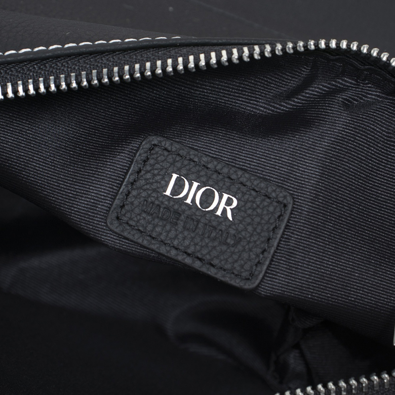 Dior Saddle Bag Black Grained Calfskin With Dior And Shawn Signature 1ADPO093YZS_H10E - Image 8