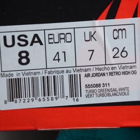 Air Jordan 1 Turbo Green 555088-311 - Image 14