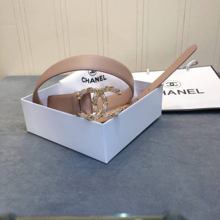 Chanel Belt With Double C Buckle Beige Women Belt 30MM - Image 3