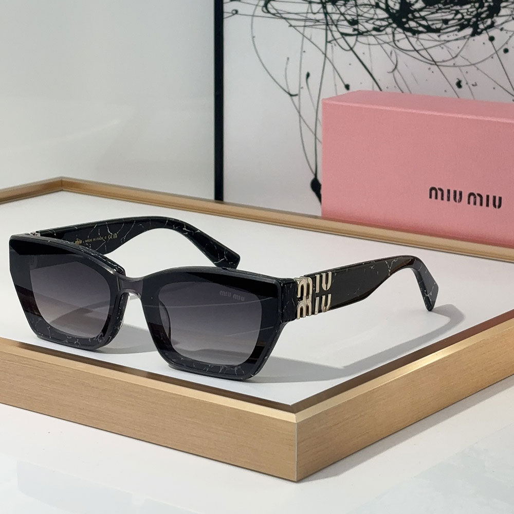 MIU MIU  The Hollow Logo of the Mirror leg Sunglasses Top quality - Image 5