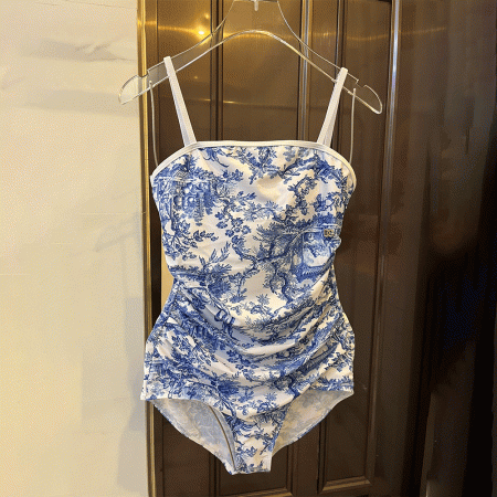DOLCE & GABBAN DG Suspender One-piece Swimsuit  Swimwear