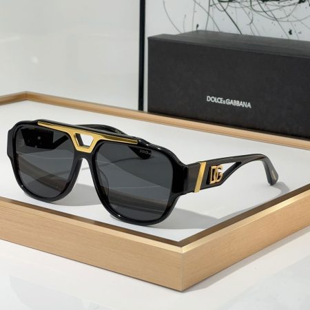 DOLCE & GABBAN DG Mirror Leg Hollowed Out Logo Sunglasses Top quality - Image 3