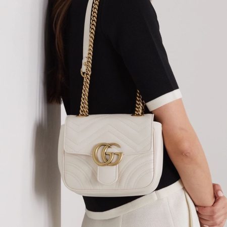 Gucci Marmont GG Leather Shoulder Bag - Image 2