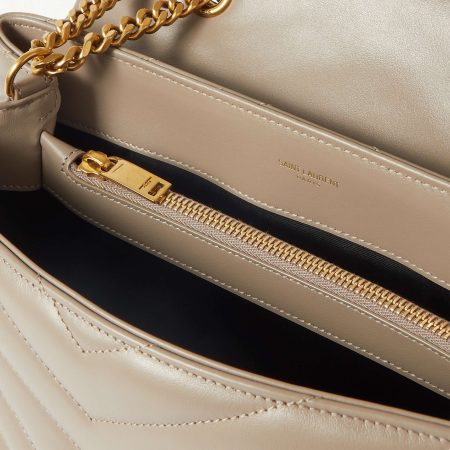 SAINT LAURENT Loulou medium quilted leather shoulder bag brown - Image 5