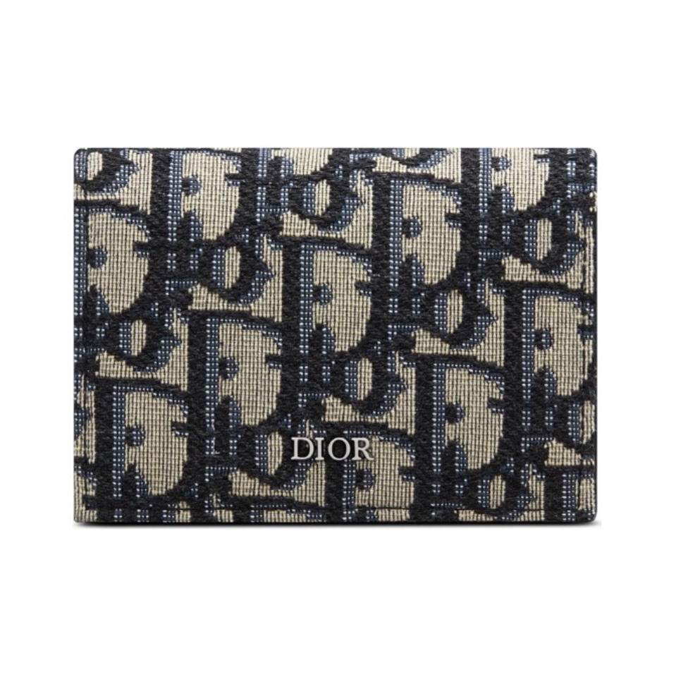 Dior Oblique Coin Card Holder Wallet - Image 1