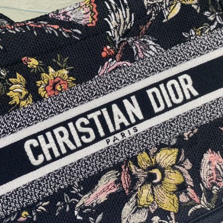 Dior Book Tote Small Black Multicolor Dior Jardin Botanique Embroidery - Image 7