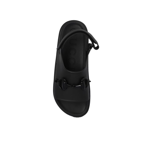 Gucci Shoes Rubber Thick-Soled Hook And Loop Fsteners Slide Sandal