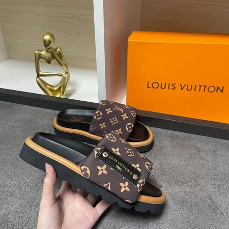 LV Pool Pillow Fabric Flat Slide  Sandals - Image 4