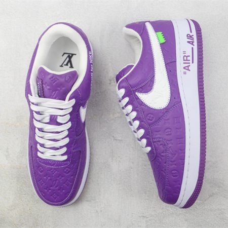 LV x Nike Air Force 1'07 LV8 Low "Purple/white/LV Monogram" - Image 2