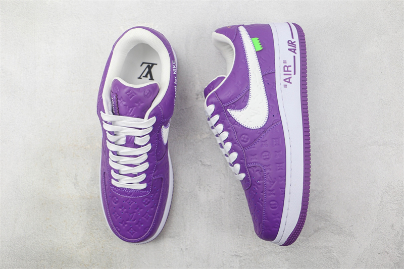 LV x Nike Air Force 1'07 LV8 Low "Purple/white/LV Monogram" - Image 2