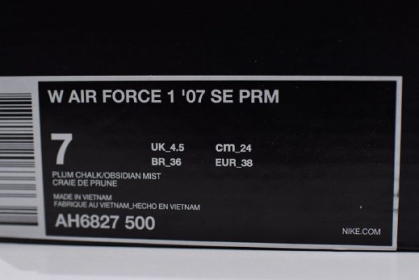 Nike Air Force 1 Premium Plum Chalk AH6827-500