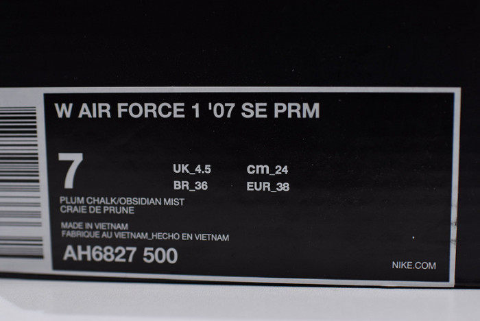 Nike Air Force 1 Premium Plum Chalk AH6827-500 - Image 4