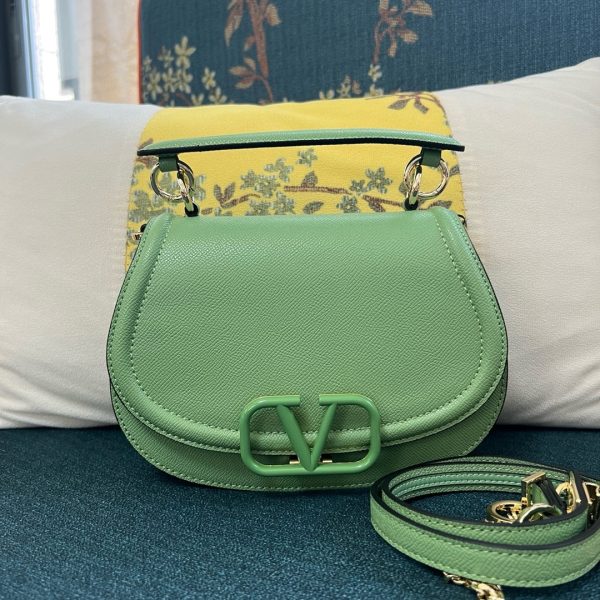 Valentino VLogo Grainy Flap Tote