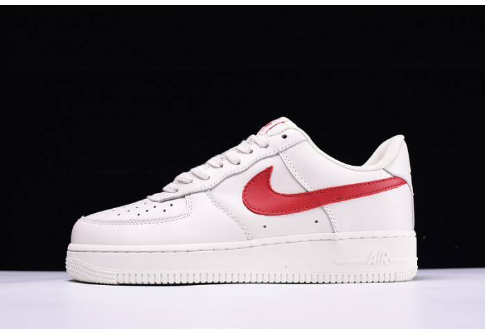 Nike Air Force 1 07 White Sport Red New Shoes 315122-126 - Image 1