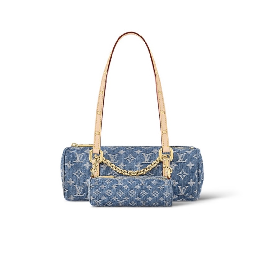 LV PAPILLON Denim Handbag - Image 1