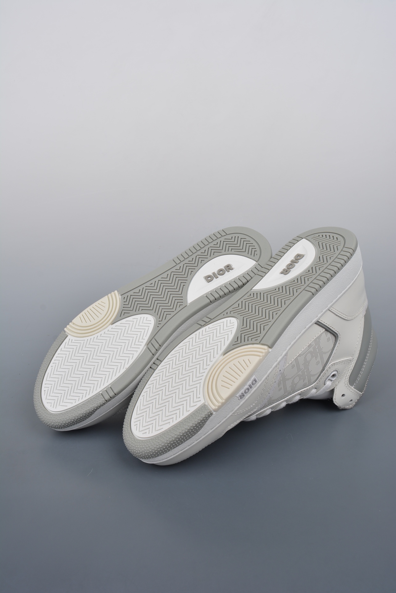 Dior B27 Sneakers High-Top White Gray (AAA High Quality Version) - Image 4