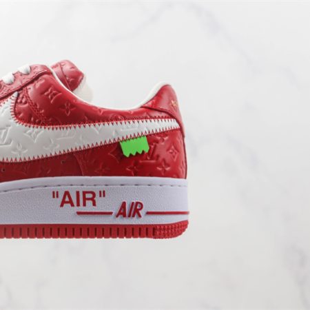 LV x Nike Air Force 1'07 LV8 Low Red/white/LV Monogram - Image 4