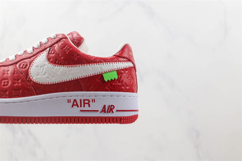 LV x Nike Air Force 1'07 LV8 Low Red/white/LV Monogram - Image 4