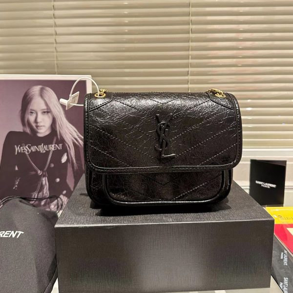 Saint Laurent YSL Niki Baby In Vintage Leather