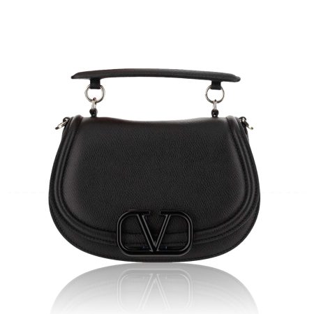 Valentino VLogo Grainy Flap Tote