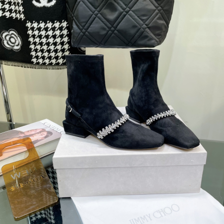 Jimmy Choo Simple High-powered Ankle Boots Slide Sandal - Image 4