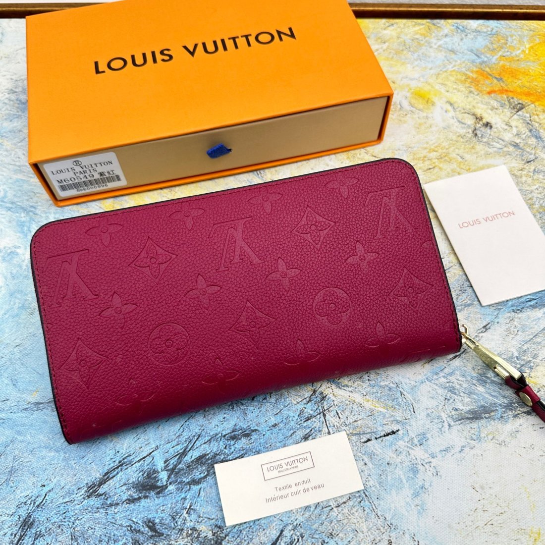 LV Zippy Embossed Cowhide Wallet - Image 6