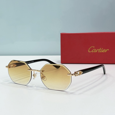 Cartier Metal Leg Rimless Sunglasses Top quality - Image 5