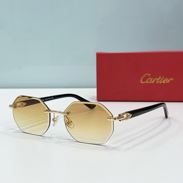 Cartier Metal Leg Rimless Sunglasses Top quality