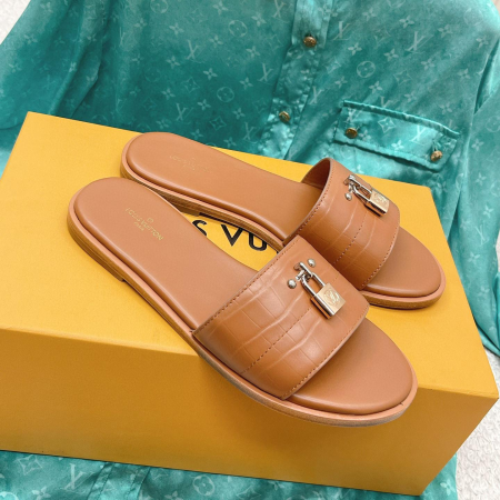 LV Leather Flip-flops Slide Sandal - Image 4
