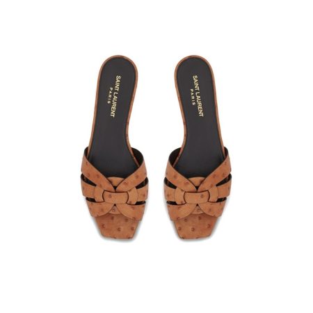 YSL Saint Laurent Nu Pieds Ostrich Pattern - Image 2