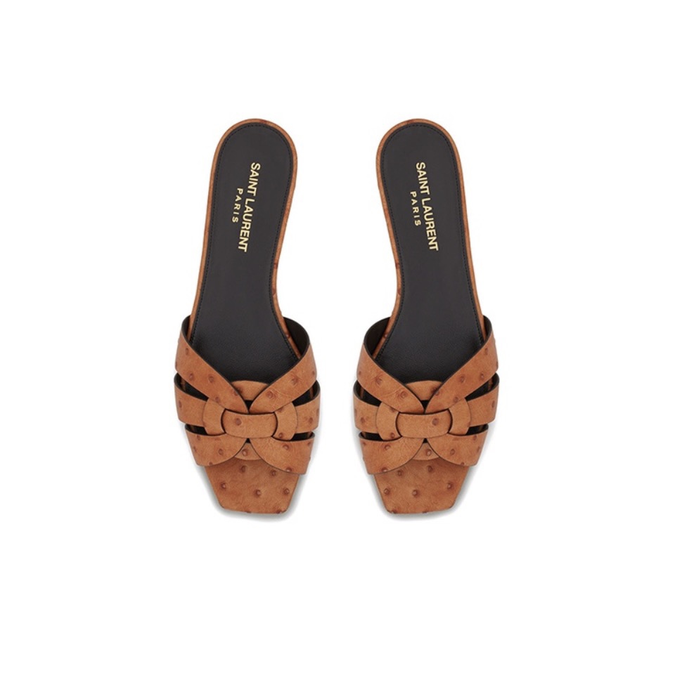 YSL Saint Laurent Nu Pieds Ostrich Pattern - Image 2