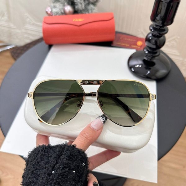 Cartier Metal irregular Line Sunglasses Top quality