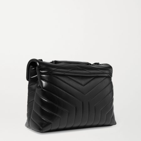 SAINT LAURENT Loulou medium quilted leather shoulder bag black - Image 3