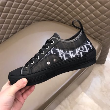Dior B23 Black Low-top Canvas Shoes - Image 5